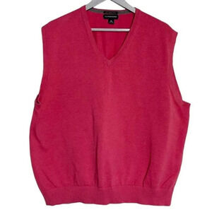 Lands End XL pink supima cotton sweater vest EUC‎